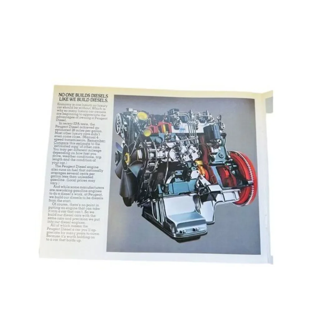 1979 PEUGEOT 604 / 504 Color‎ Brochure U.S.A. EDITION w/ Diesel XLNT